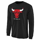 Chicago Bulls Noches Enebea Long Sleeve WEM T-Shirt - Black,baseball caps,new era cap wholesale,wholesale hats